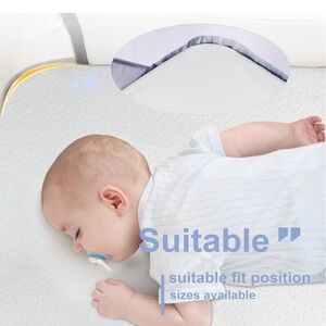 NeoBorn Baby Bassinet Mattress Pad, 20”x33”, Dual Sided Comfort Gel Memory Foam